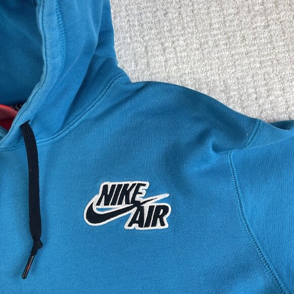 Nike Air Pivot Blue Short Sleeve Sweatshirt Hoodie Jacket L Tech Fleece (Read) - Picture 6 of 16